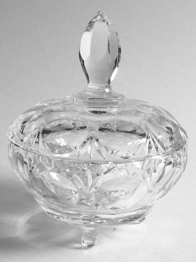 Bamberg 6" Candy Box with Lid by Gorham Crystal-1