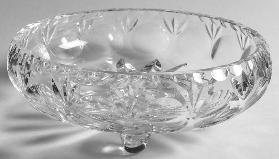 Bamberg 7" Footed Round Bowl by Gorham Crystal-1