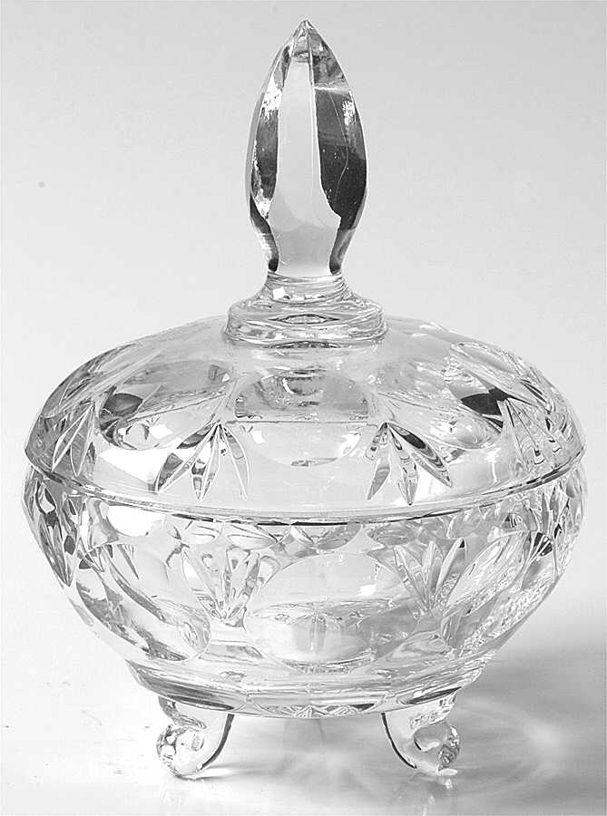 Bamberg 5" Candy Box & Lid by Gorham Crystal-1
