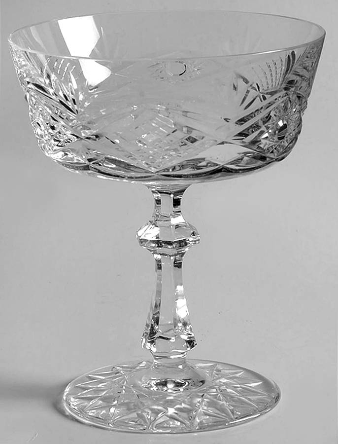 Baronial Champagne/Tall Sherbet by Gorham Crystal-1