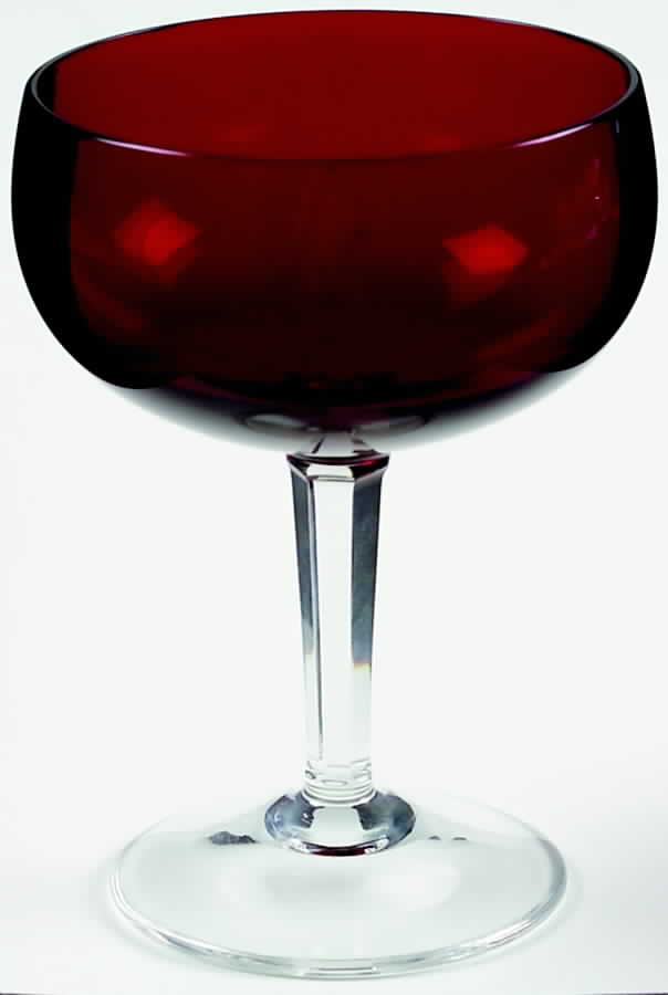 Cabachon Ruby Champagne/Tall Sherbet by Gorham Crystal-1