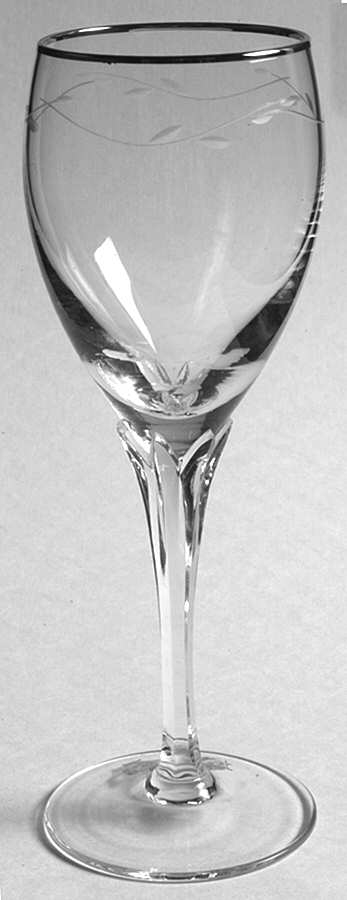 Celeste (Newer, Cut, Platinum Trim) Wine Glass by Gorham Crystal-1