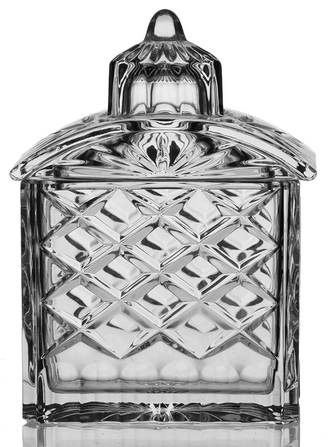 Chantilly (Vertical Cuts) Small Tea Caddy & Lid by Gorham Crystal-1