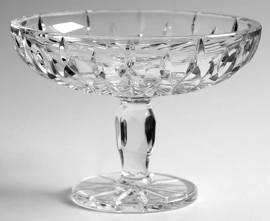 Chantilly (Vertical Cuts) Round Compote (Height X Width) by Gorham Crystal-1