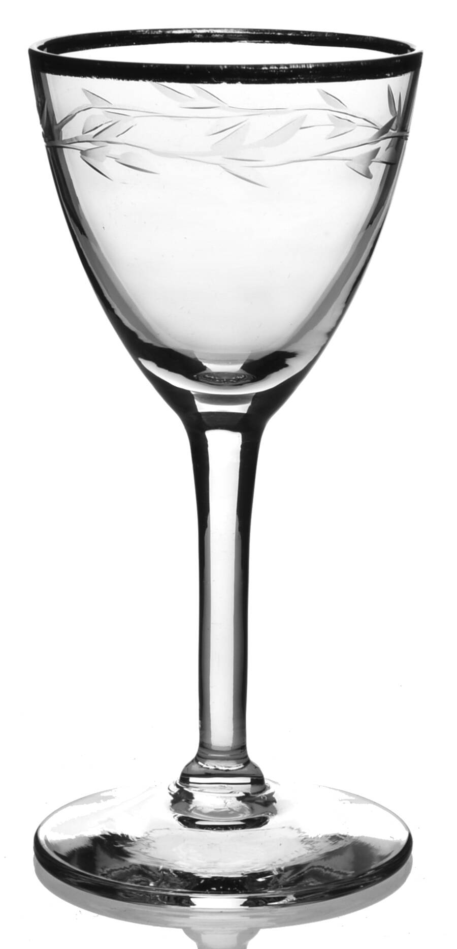 Chanson Platinum Cordial Glass by Gorham Crystal-1