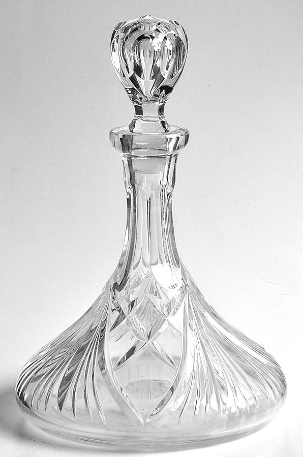 Cherrywood Clear Ships Decanter & Stopper by Gorham Crystal-1