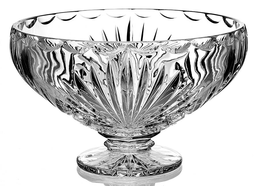 Cherrywood Clear 9" Footed Bowl by Gorham Crystal-1