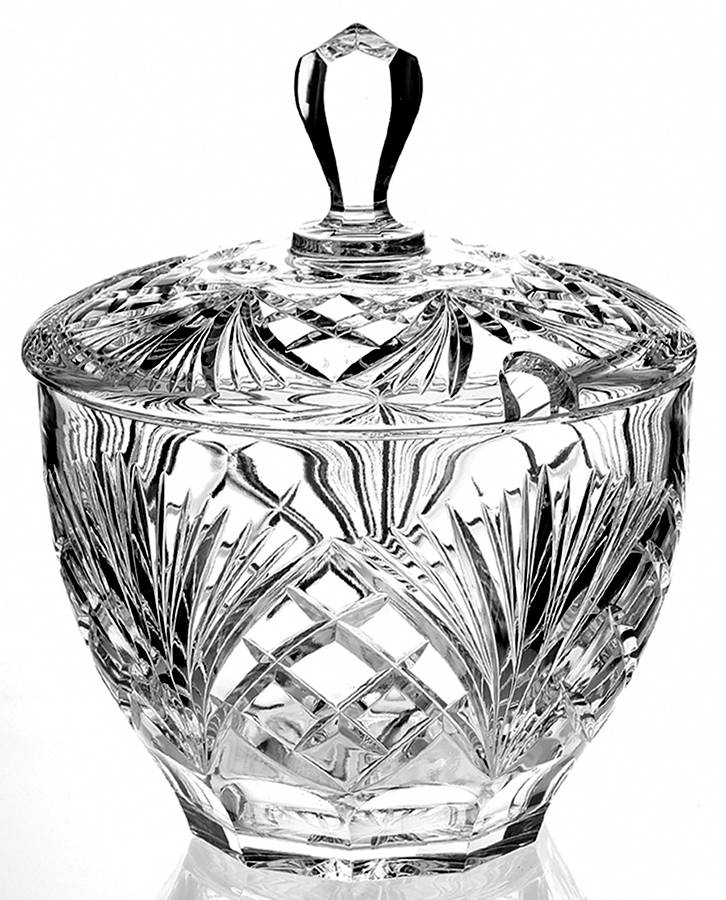 Cherrywood Clear Punch Bowl and Lid by Gorham Crystal-1