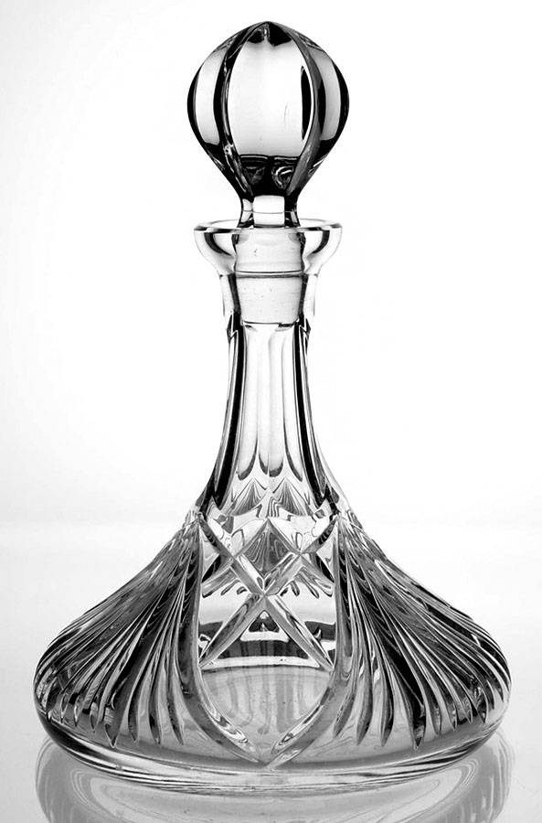 Cherrywood Clear Ships Decanter & Stopper by Gorham Crystal-1