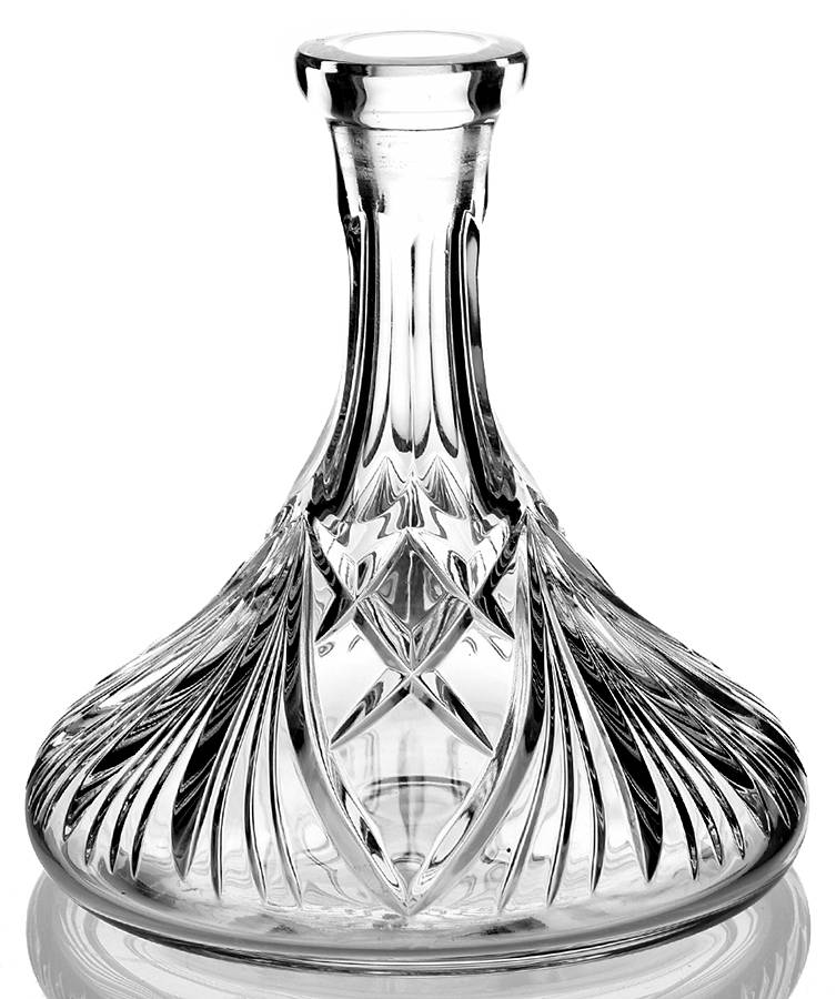 Cherrywood Clear Ships Decanter No Stopper by Gorham Crystal-1