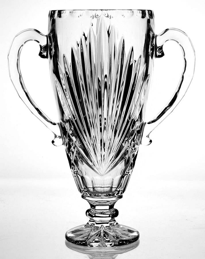 Cherrywood Clear 10" Handled Vase by Gorham Crystal-1