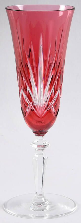 Cherrywood Clear Ruby Fluted Champagne by Gorham Crystal-1