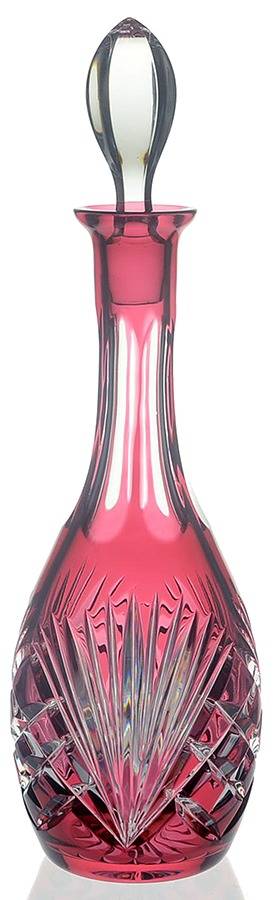 Cherrywood Clear Ruby Cordial Decanter & Stopper by Gorham Crystal-1