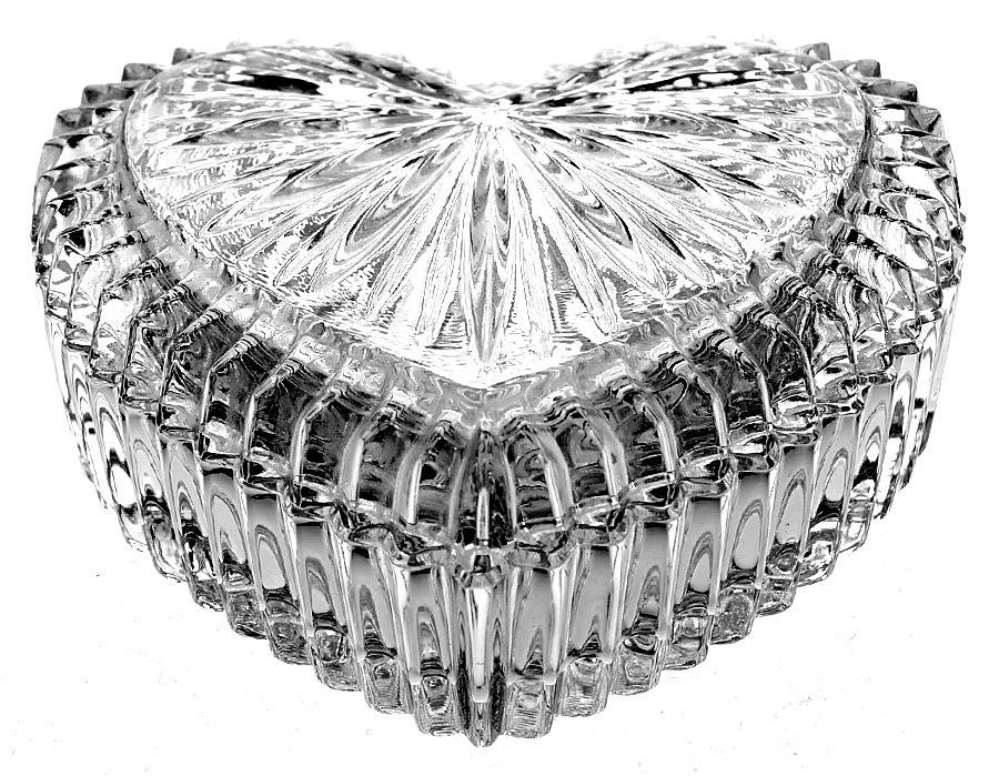 Cherrywood Clear Large Heart Box with Lid by Gorham Crystal-1