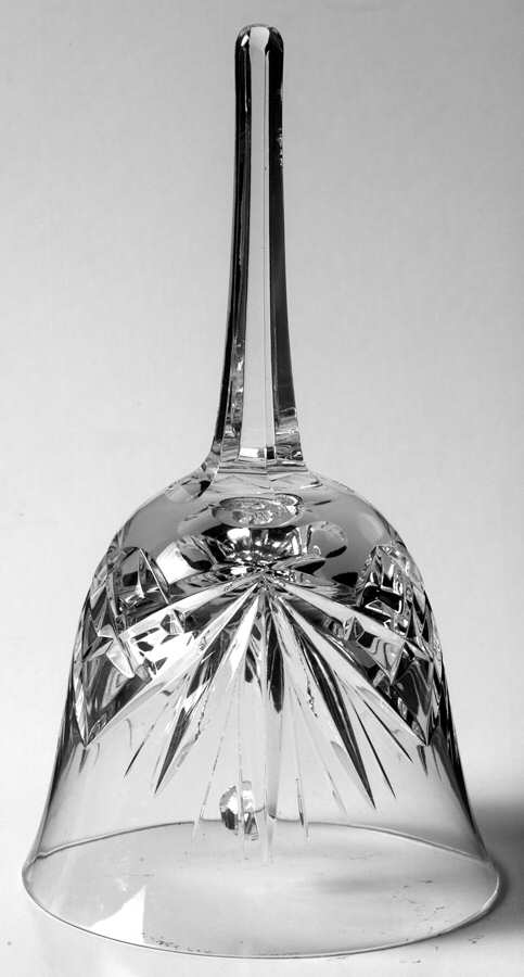 Cherrywood Clear Bell Made From Goblet by Gorham Crystal-1