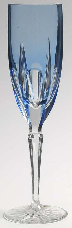 Clermont Blue Fluted Champagne by Gorham Crystal-1