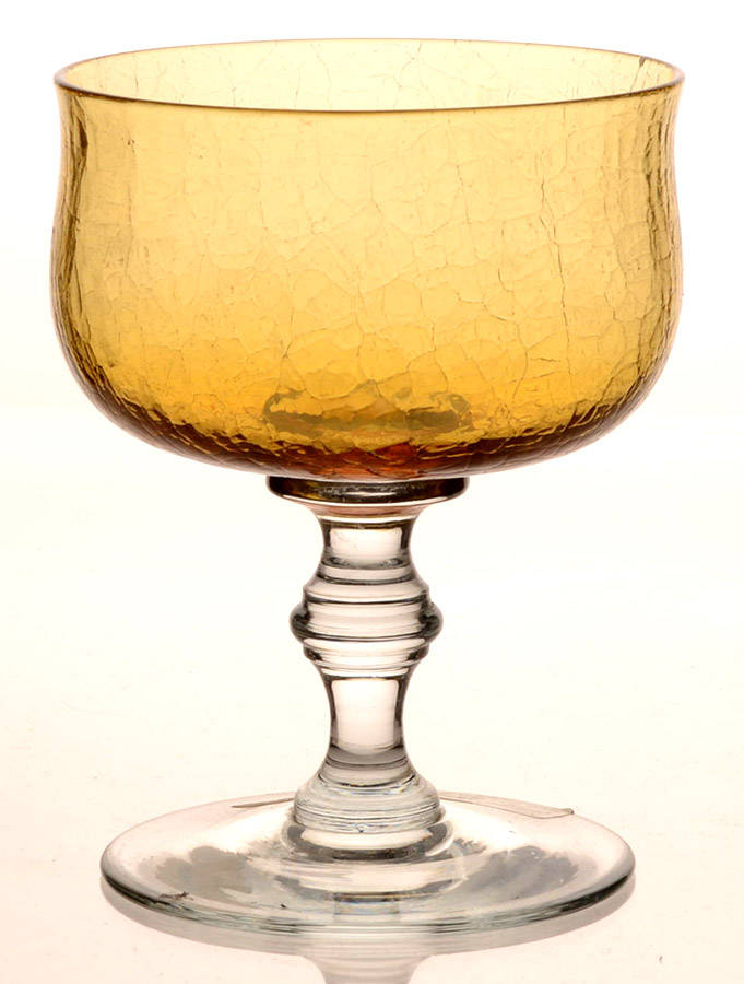 Crystalline Amber Champagne/Tall Sherbet by Gorham Crystal-1
