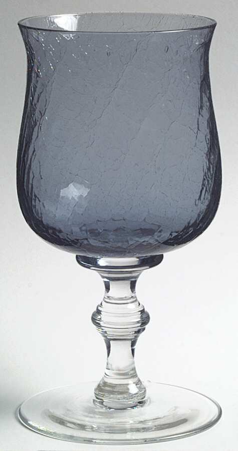 Crystalline Blue Water Goblet by Gorham Crystal-1