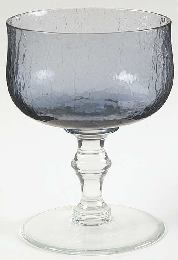 Crystalline Blue Champagne/Tall Sherbet by Gorham Crystal-1