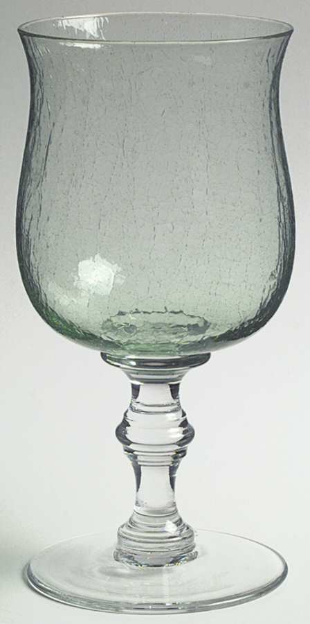 Crystalline Green Water Goblet by Gorham Crystal-1