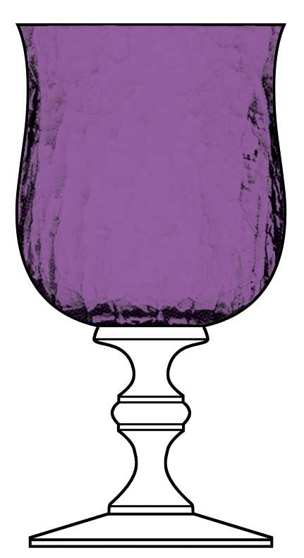 Crystalline Purple Water Goblet by Gorham Crystal-1