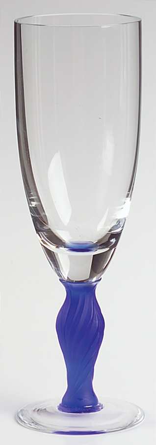 Décor Blue Fluted Champagne by Gorham Crystal-1
