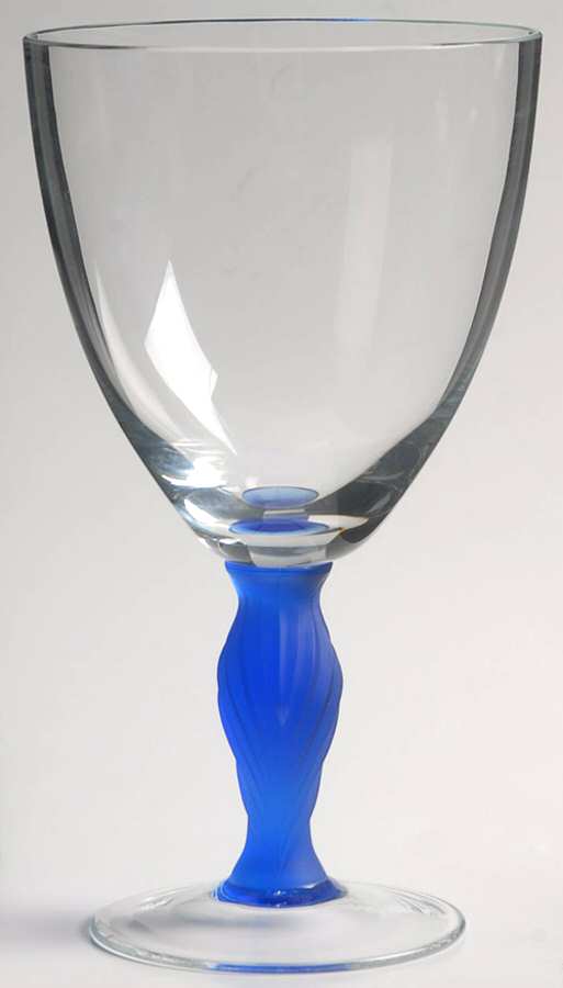 Décor Blue Water Goblet by Gorham Crystal-1