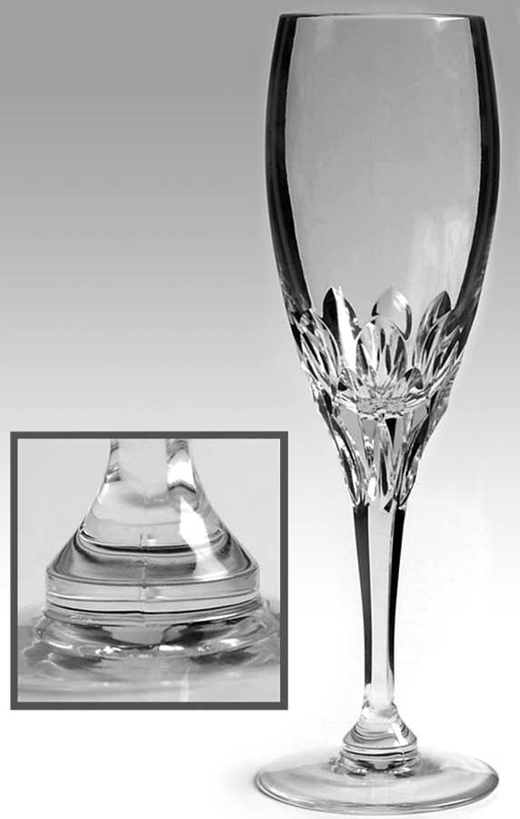 Diamond Clear (Cut, Newer) Fluted Champagne by Gorham Crystal-1