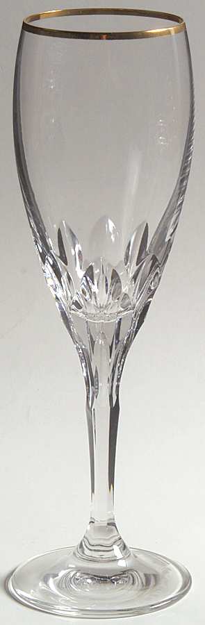 Diamond Gold (Newer) Fluted Champagne by Gorham Crystal-1