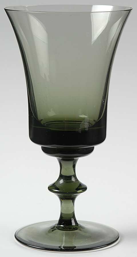 Elegance Green Water Goblet by Gorham Crystal-1