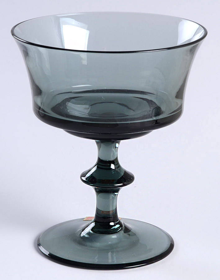 Elegance Smoke (Grey) Champagne/Tall Sherbet by Gorham Crystal-1
