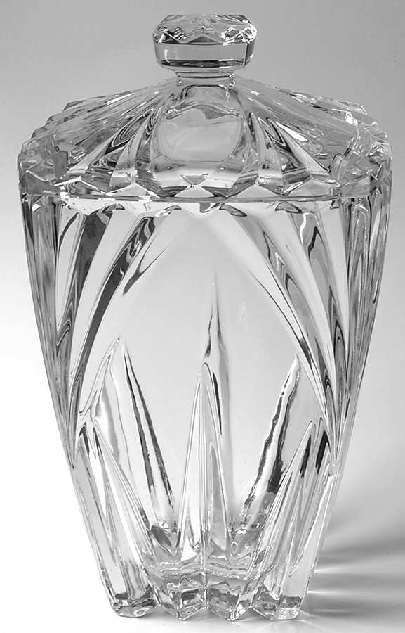 Esprit Biscuit Barrel & Lid by Gorham Crystal-1