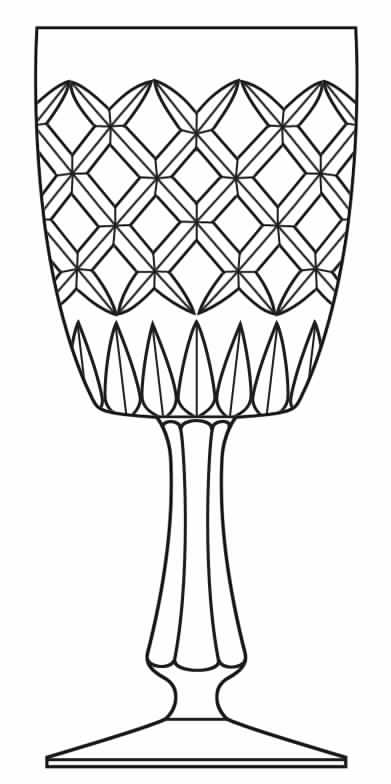 Fairfax Clear Water Goblet by Gorham Crystal-1