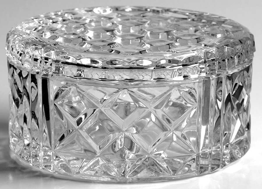 Fairfax Clear Round Box & Lid by Gorham Crystal-1