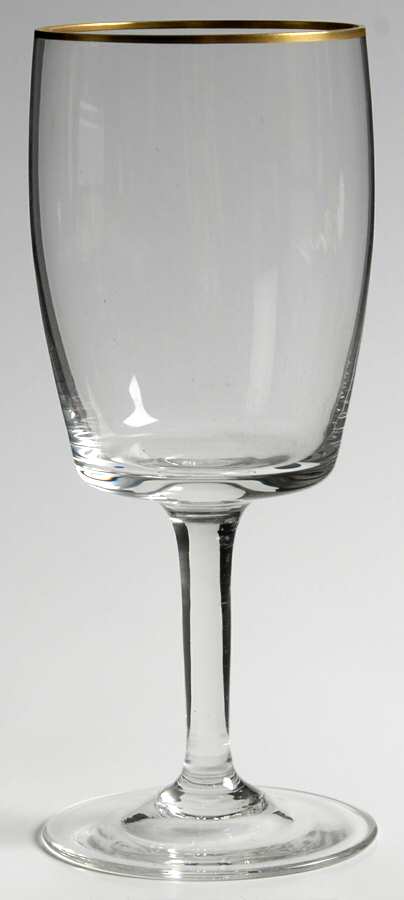Firelight (Gold Trim) Water Goblet by Gorham Crystal-1