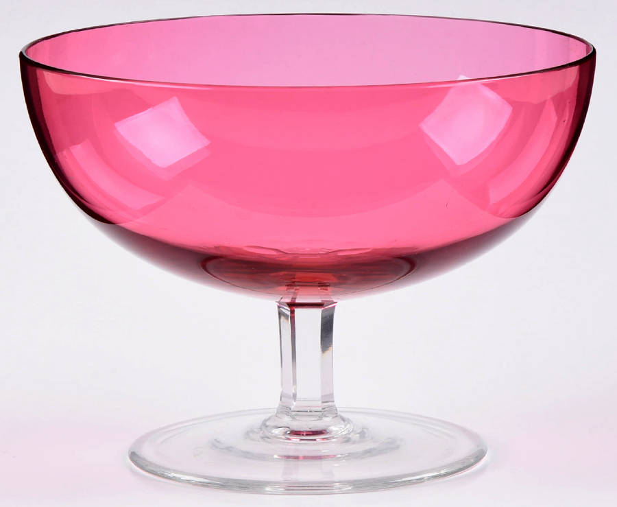 Francine Pink Round Compote (Height X Width) by Gorham Crystal-1