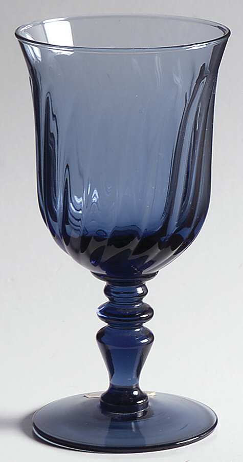 Gentry Blue Wine Glass by Gorham Crystal-1