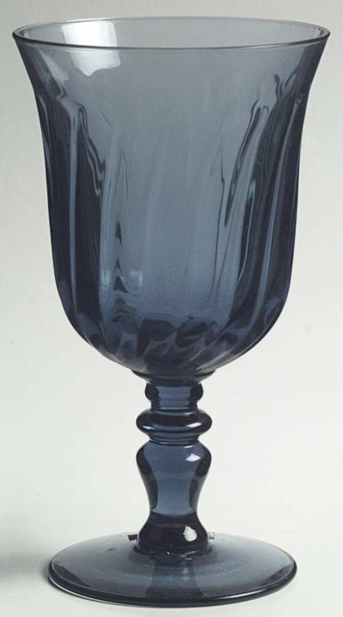 Gentry Blue Water Goblet by Gorham Crystal-1