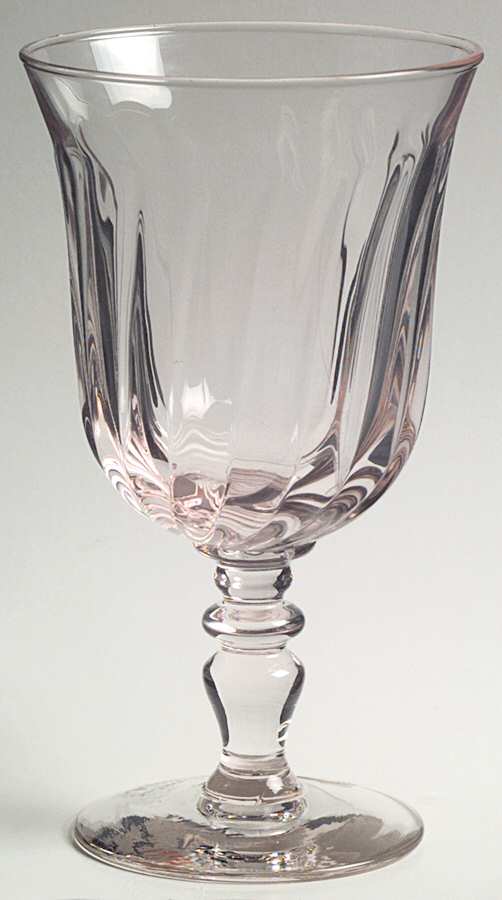 Gentry Pink Water Goblet by Gorham Crystal-1