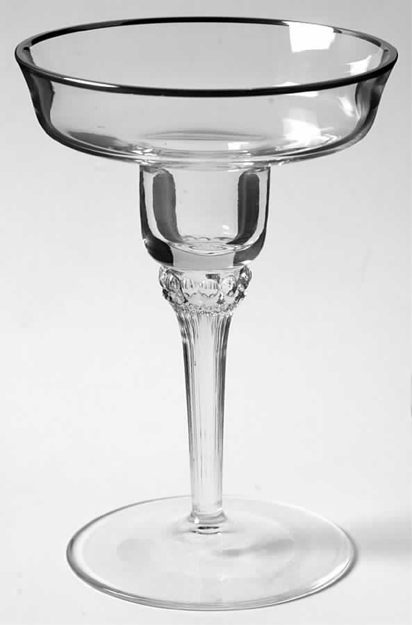 Gorham Platinum Single Light Candlestick by Gorham Crystal-1