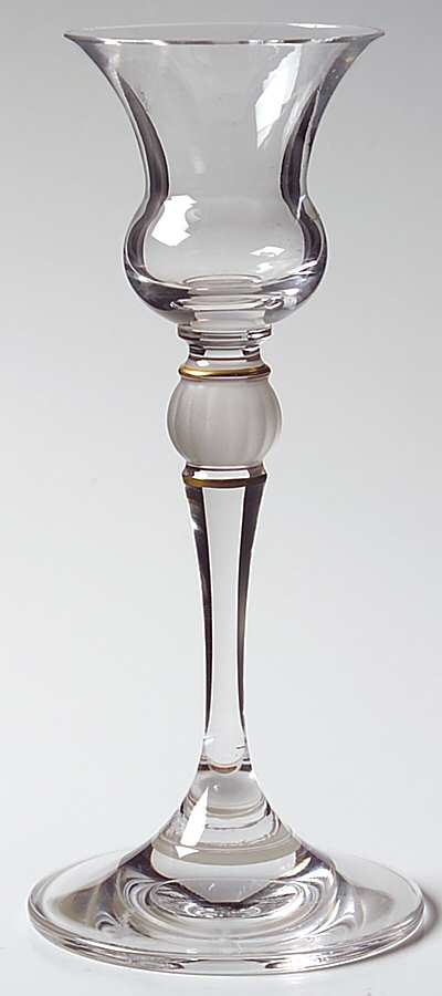 Golden Rondelle 6" Single Light Candlestick by Gorham Crystal-1