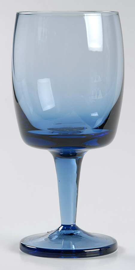Images Medium Blue Wine Glass by Gorham Crystal-1