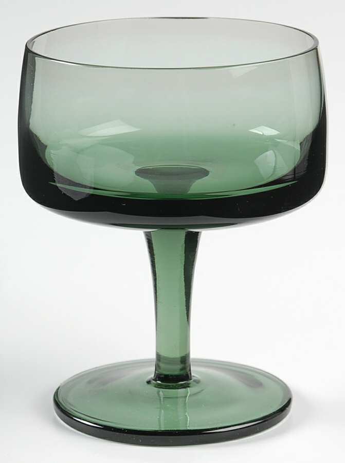Images Green Champagne/Tall Sherbet by Gorham Crystal-1