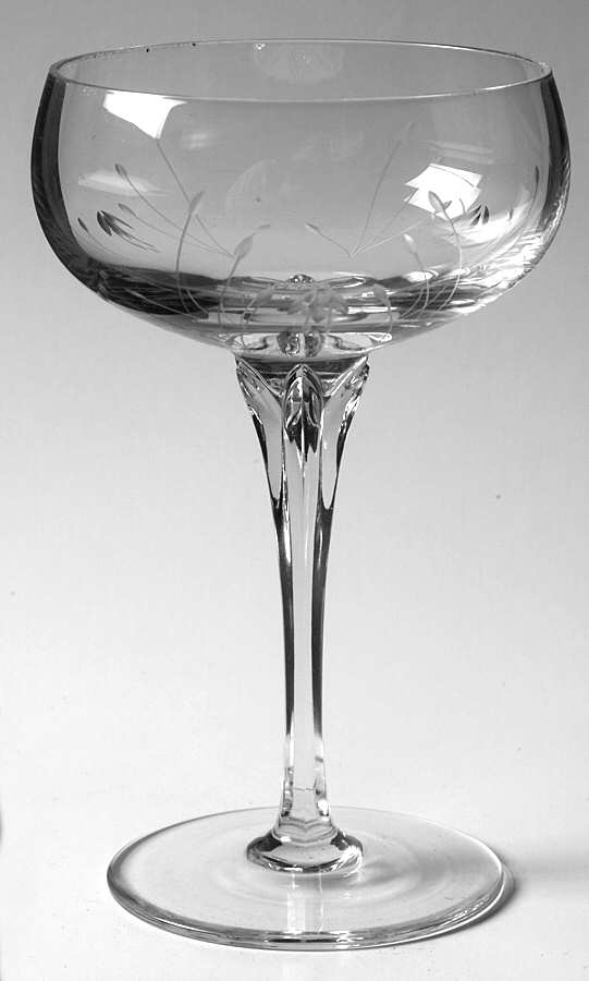 Jolie Champagne/Tall Sherbet by Gorham Crystal-1