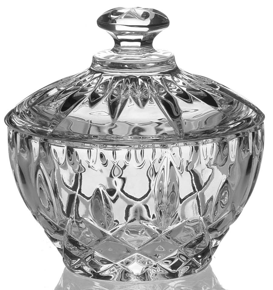 King Edward Sugar Bowl & Lid by Gorham Crystal-1
