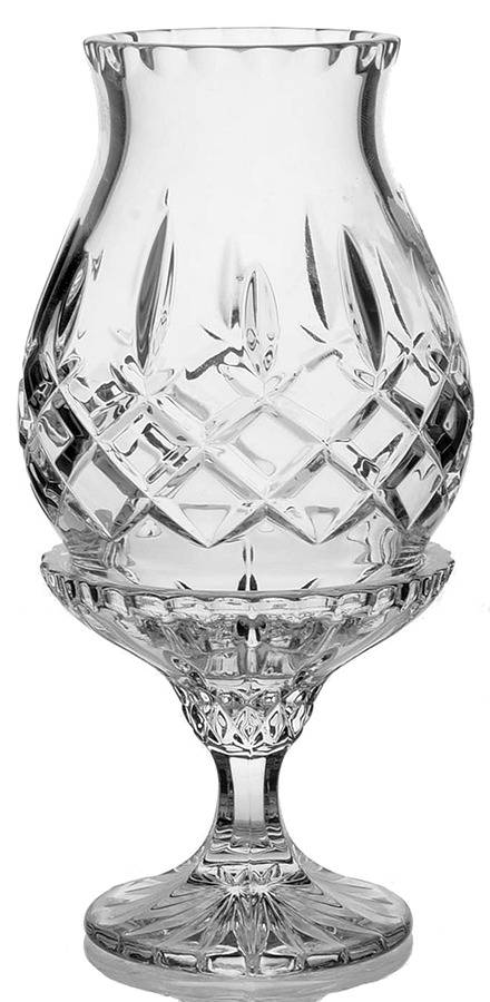 King Edward Hurricane Lamp with Candlestick Base (CCNS3) by Gorham Crystal-1