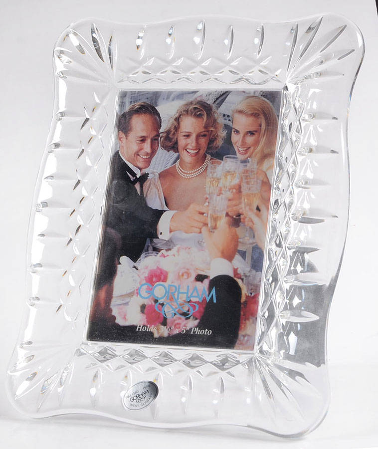 King Edward Frame-Holds 3 1/2" X 5" Photo by Gorham Crystal-1