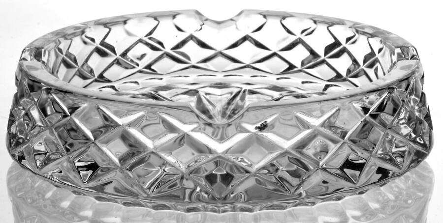 King Edward Double Ashtray by Gorham Crystal-1