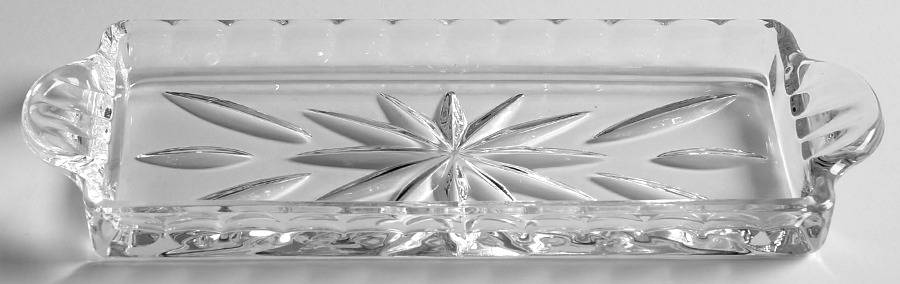 King Edward 1/4 Pound Butter Dish, No Lid by Gorham Crystal-1