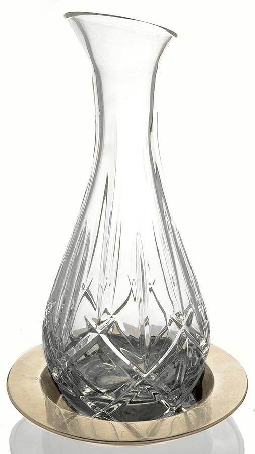 Lady Anne Carafe & Metal Coaster Set (CARM2 & COAM) by Gorham Crystal-1